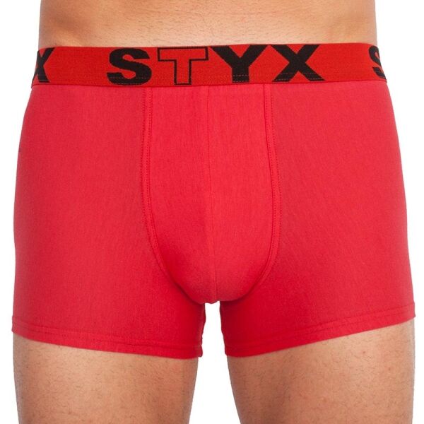 Styx MEN'S BOXERS SPORTS RUBBER Мъжки боксерки, червено, размер