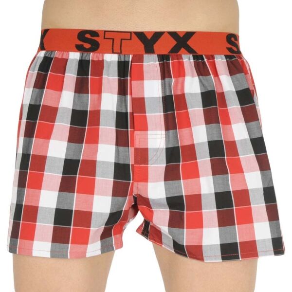 Styx MEN'S BOXERS SHORTS SPORTS RUBBER Férfi alsó, piros, méret XL