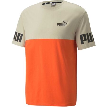 Koszulka męska - Puma POWER COLORBLOCK TEE - 1