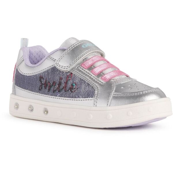 Geox J SKYLIN GIRL Спортни обувки за момичета, сребърно, размер