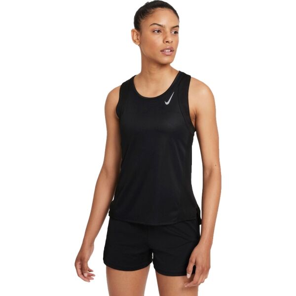 Nike DF RACE SINGLET W Női ujjatlan felső futáshoz, fekete, méret XS