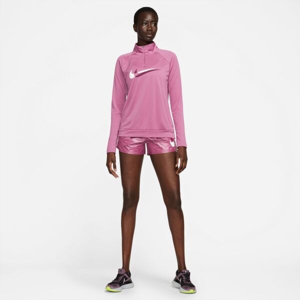 Nike W NK SWSH RUN SHORT Damen Laufshorts, Rosa, Größe M