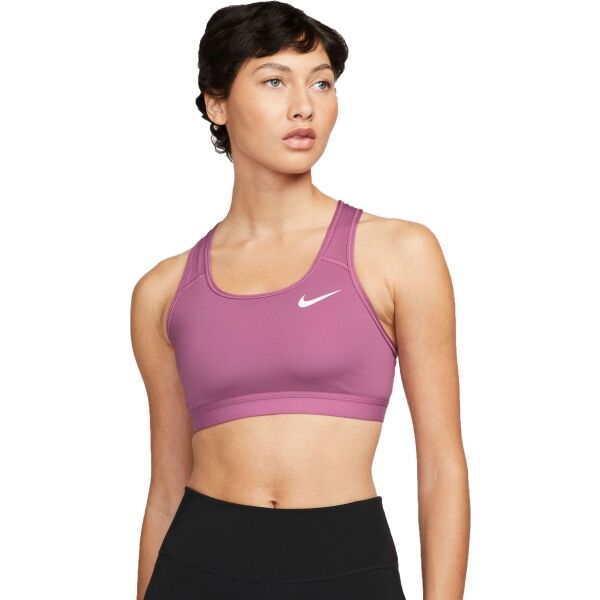 Nike SWOOSH BAND BRA NON PAD Sport BH, Violett, Größe L