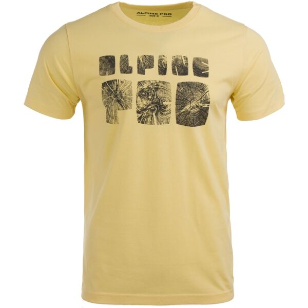 ALPINE PRO PREBL Мъжка тениска, жълто, размер