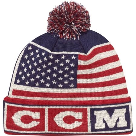 CCM FLAG POM KNIT TEAM USA - Zimní čepice