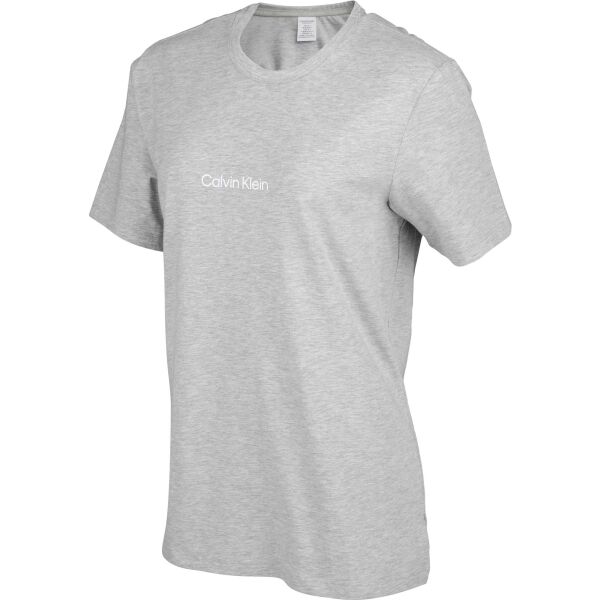 Calvin Klein S/S CREW NECK Дамска тениска, сиво, Veľkosť L