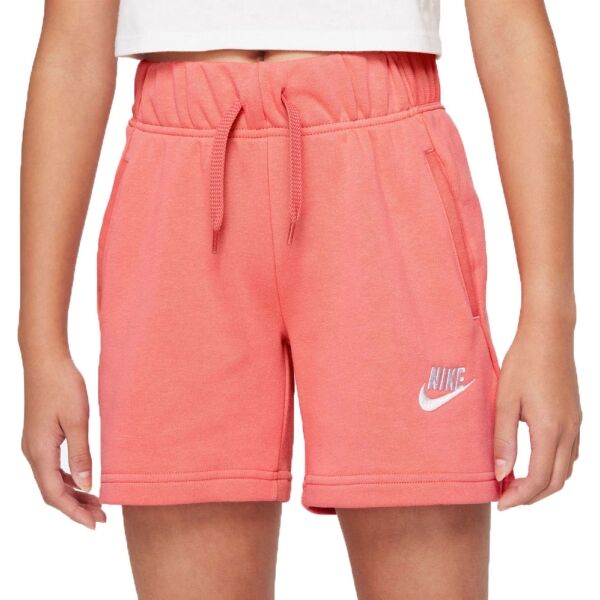 Nike SPORTSWEAR CLUB Lány rövidnadrág, lazac, méret XL