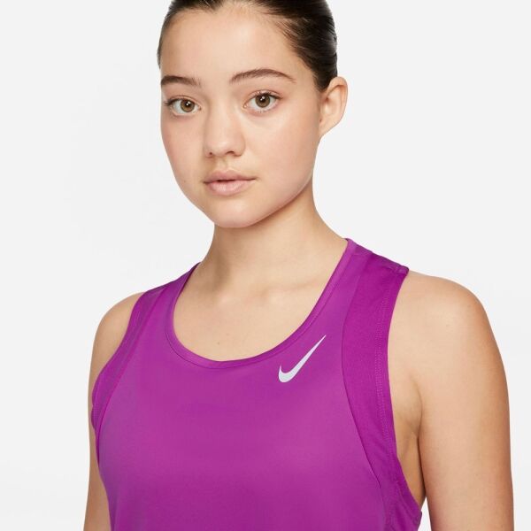 Nike DF RACE SINGLET W Damen Lauftop, Violett, Größe XL