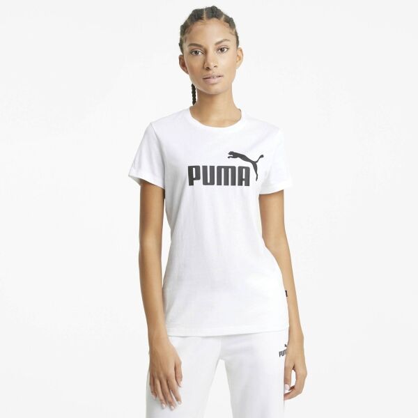Puma ESS LOGO TEE Дамска тениска, бяло, Veľkosť XS