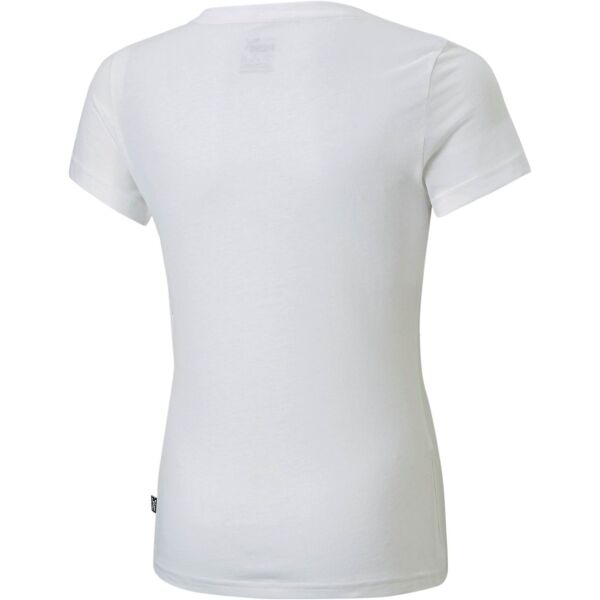 Puma ESS+BLEACH LOGO TEE Damenshirt, Weiß, Größe 140