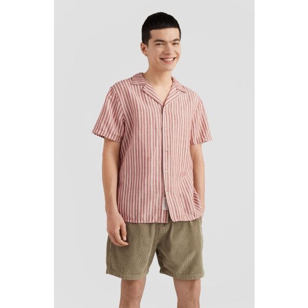 O'Neill BEACH SHIRT Herrenhemd Mit Kurzen Ärmeln, Rot, Größe XL