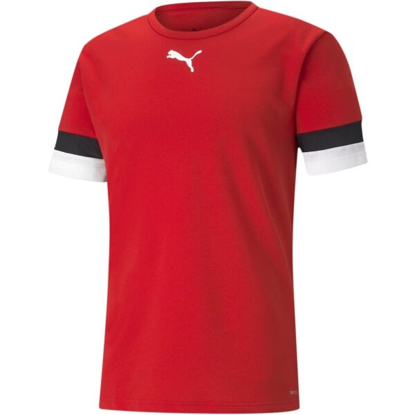 Puma TEAMRISE Футболна тениска за момчета, червено, Veľkosť M