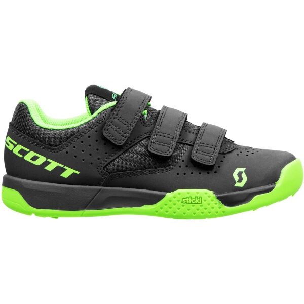 Scott MTB AR KIDS STRAP Gyerek kerékpáros cipő, fekete, méret 34