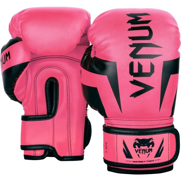 Venum ELITE BOXING GLOVES KIDS - EXCLUSIVE FLUO Детски боксьорски ръкавици, розово, Veľkosť L