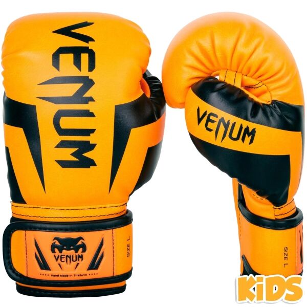 Venum ELITE BOXING GLOVES KIDS - EXCLUSIVE FLUO Gyerek bokszkesztyű, narancssárga, méret M