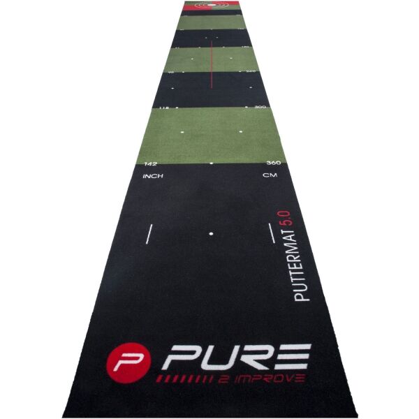 PURE 2 IMPROVE GOLFPUTTING MAT 65 x 500 cm Тренировъчна подложка за голф, черно, размер