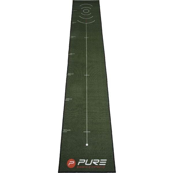 PURE 2 IMPROVE PUTTING MAT 400 X 66 Cm Тренировъчна подложка за голф, тъмнозелено, Veľkosť Os
