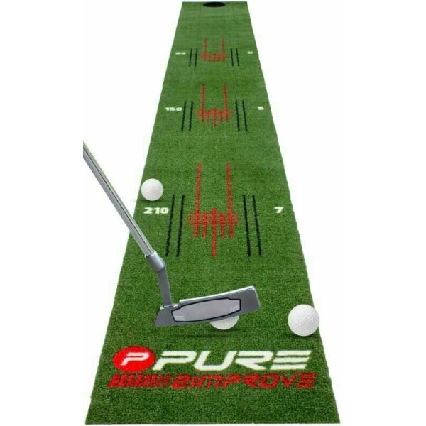 PURE 2 IMPROVE PUTTING MAT 275 x 30 cm Тренировъчна подложка за голф, зелено, размер