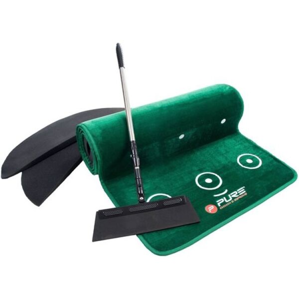 PURE 2 IMPROVE DUAL GRAIN PUTTING MAT Тренировъчна подложка за голф, тъмнозелено, veľkosť os