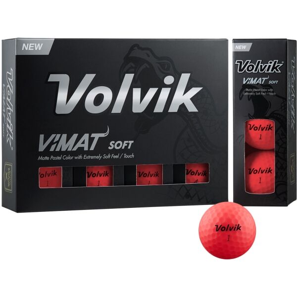 VOLVIK VIMAT 12 Ks Топчета за голф, червено, Veľkosť Os