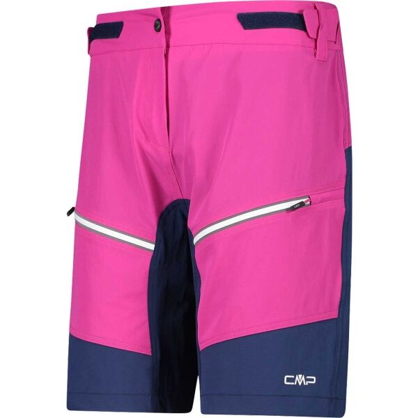 CMP FREE BIKE BERMUDA W Дамски велосипедни панталони в свободна форма, розово, Veľkosť S