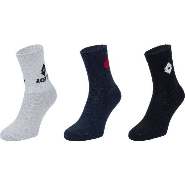 Lotto TENNIS 3P Универсални спортни чорапи, черно, размер