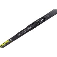 Children’s skis with uphill travel support.