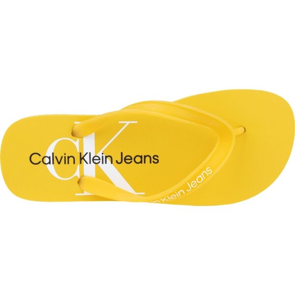 Calvin Klein BEACH SANDAL MONOGRAM TPU Damen Flip Flops, Gelb, Größe 40
