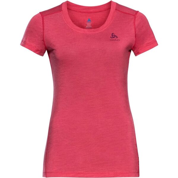 Odlo MERINO 130 BI TOP CREW NECK S/S Дамска тениска, розово, veľkosť XS