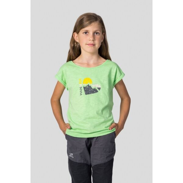 Hannah KAIA JR Момичешка тениска, зелено, Veľkosť 152
