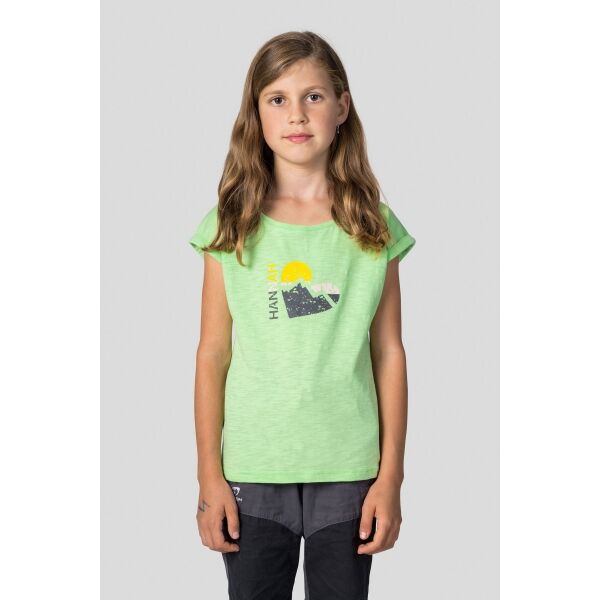 Hannah KAIA JR Момичешка тениска, зелено, Veľkosť 152