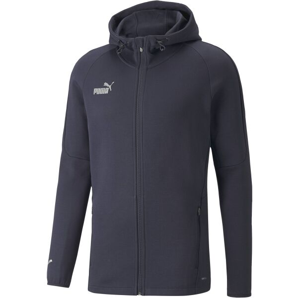 Puma TEAMFINAL CASUALS HOODED Melegítőfelső, sötétkék, méret XXL