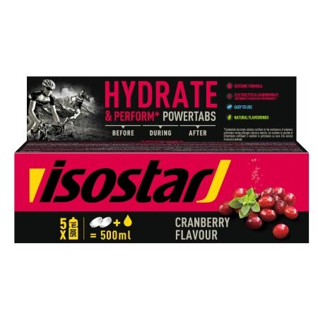 Rozpustný isotonický nápoj v tabletách - Isostar TABLETY BOX BRUSINKA 120 G