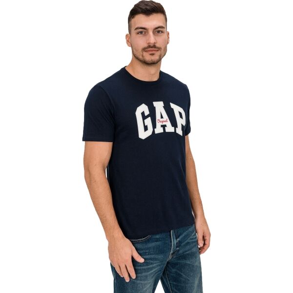 GAP V-LOGO ORIG ARCH Мъжка тениска, тъмносин, Veľkosť XXL