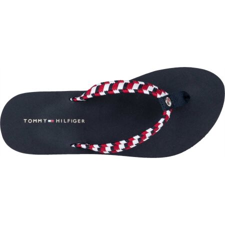 Women's flip-flops - Tommy Hilfiger WOVEN WEBBING FLAT BEACH SANDAL - 5