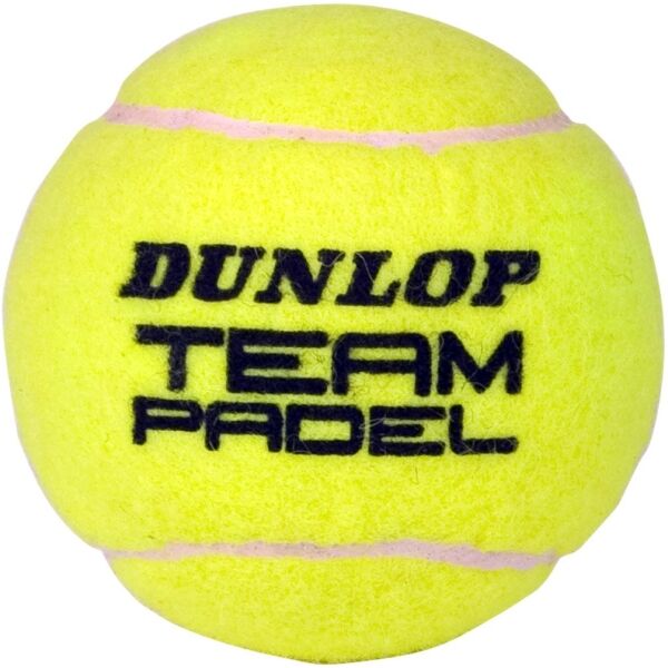 Dunlop TEAM PADEL 3PET Padelball, Gelb, Größe Os