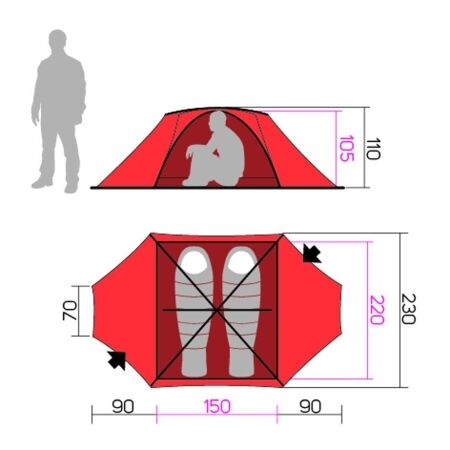 Outdoor tent - Hannah COVERT 2 WS - 6