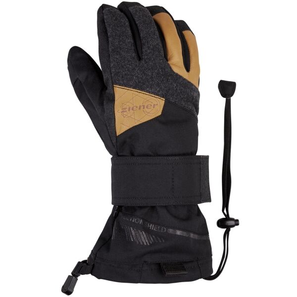 Ziener MAXIMUS AS Snowboard Handschuhe, Schwarz, Größe 8
