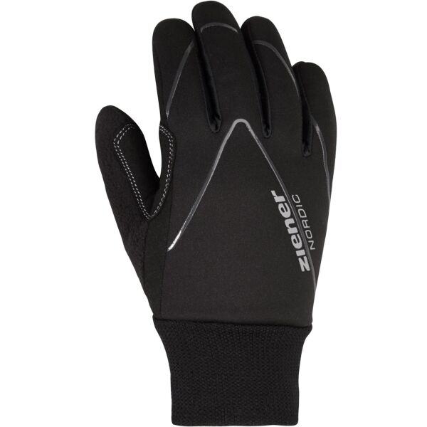 Ziener UNICO JR Детски ръкавици за ски бягане, черно, Veľkosť XL
