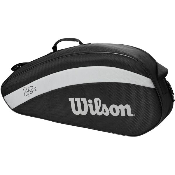 Wilson FEDERER TEAM 3 Тенис чанта, черно, Veľkosť Os