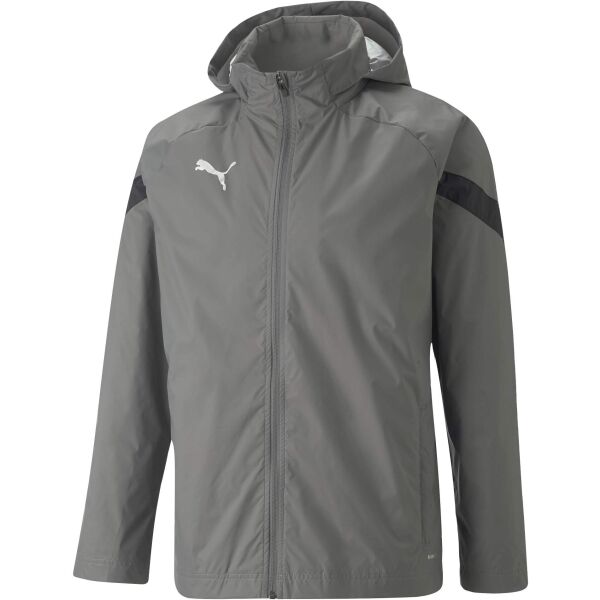 Puma TEAMFINAL ALL WEATHER JACKET Férfi kabát focihoz, sötétszürke, méret M