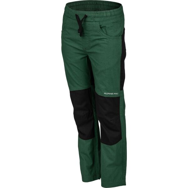 ALPINE PRO BEETHO Fiú outdoor nadrág, sötétzöld, méret