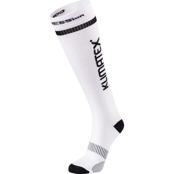 Klimatex COMPRESS 2 Копресни  дълги чорапи, бяло, Veľkosť 35-38
