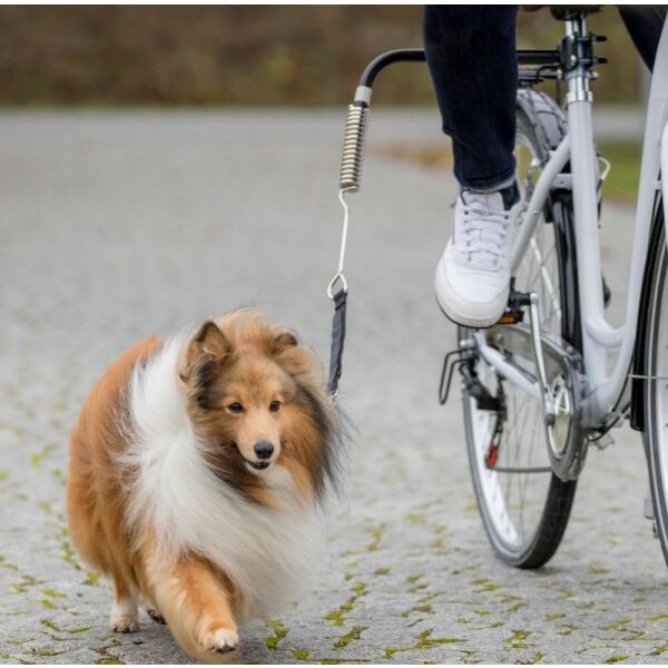 TRIXIE DOG BIKE SET DE LUXE S-M Повод за куче за закачване на колело, черно, Veľkosť Os