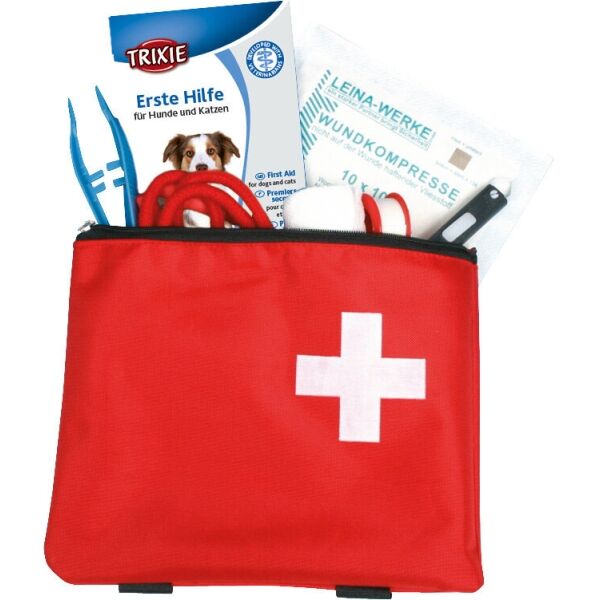 TRIXIE FIRST AID KIT FOR DOGS Hundeapotheke, Rot, Größe Os