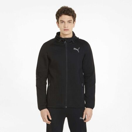 Men’s sports sweatshirt - Puma EVOSTRIPE FULL-ZIP HOODIE - 3
