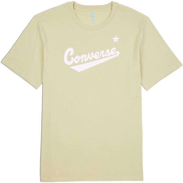 Converse CENTER FRONT LOGO TEE Férfi póló, világoszöld, méret S