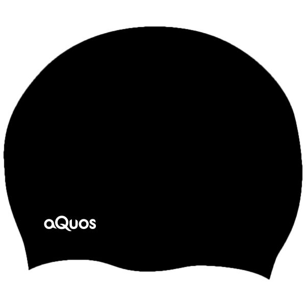 AQUOS COD Плувна шапка, черно, Veľkosť Os