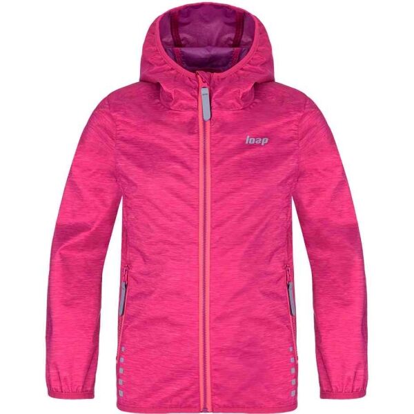 Loap LYPARO Gyerek softshell kabát, rózsaszín, méret 112-116