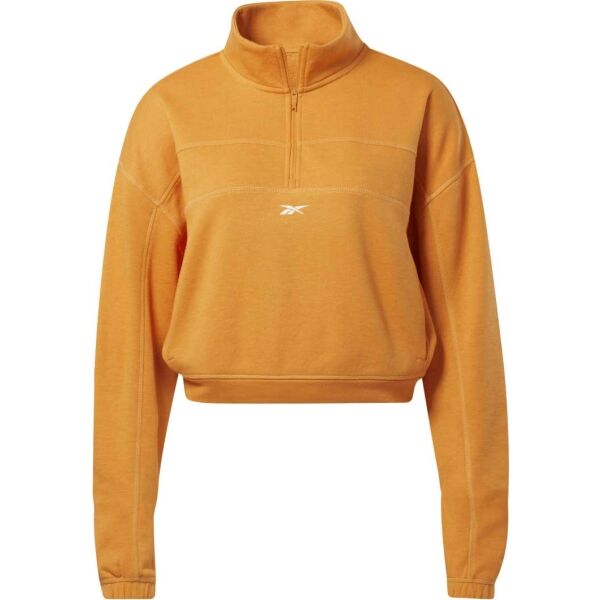 Reebok WOR KNIT 1/4 ZIP Damen Sweatshirt, Orange, Größe S